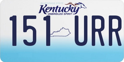KY license plate 151URR