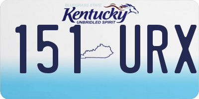 KY license plate 151URX