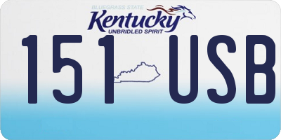 KY license plate 151USB