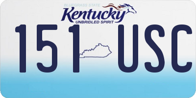 KY license plate 151USC