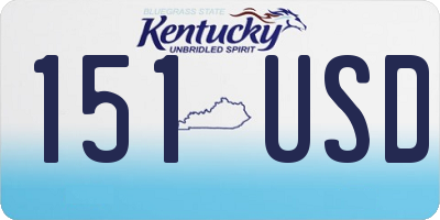 KY license plate 151USD