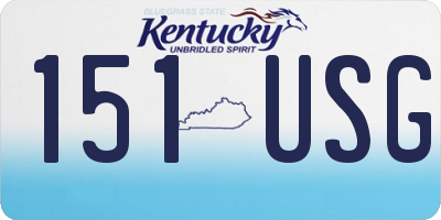 KY license plate 151USG