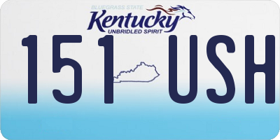 KY license plate 151USH