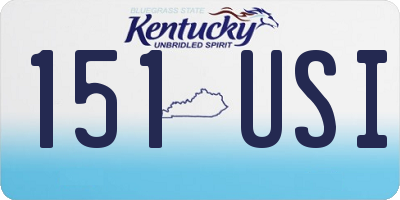 KY license plate 151USI