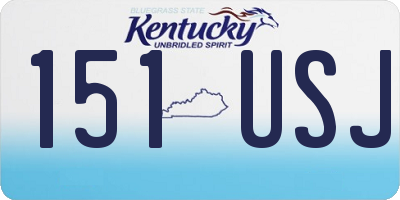 KY license plate 151USJ