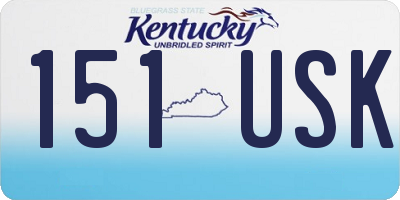 KY license plate 151USK