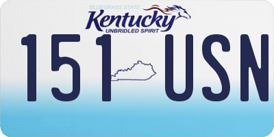 KY license plate 151USN