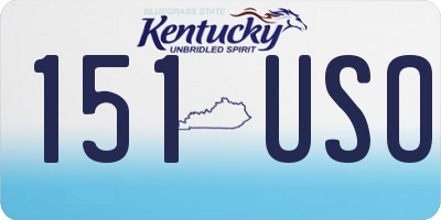 KY license plate 151USO