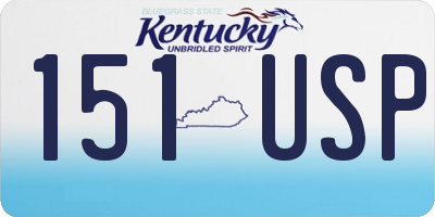 KY license plate 151USP