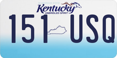 KY license plate 151USQ