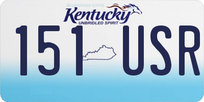 KY license plate 151USR