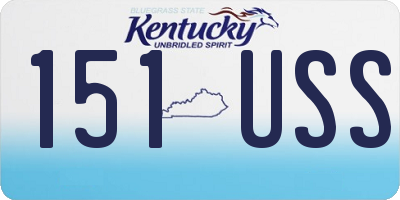 KY license plate 151USS