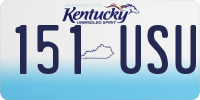 KY license plate 151USU