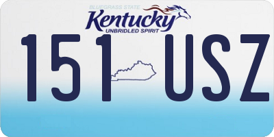 KY license plate 151USZ