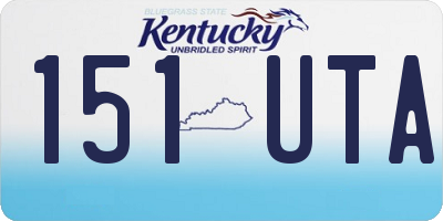 KY license plate 151UTA