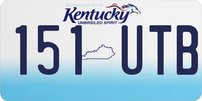 KY license plate 151UTB