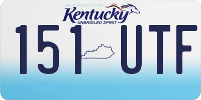 KY license plate 151UTF