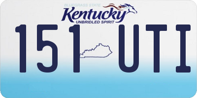 KY license plate 151UTI