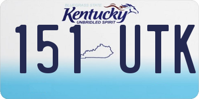 KY license plate 151UTK