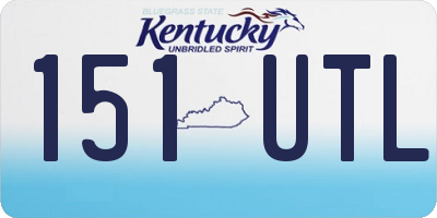 KY license plate 151UTL