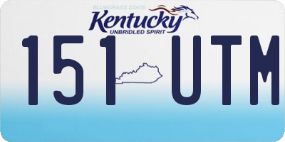 KY license plate 151UTM