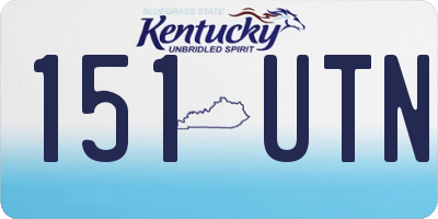 KY license plate 151UTN