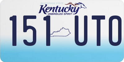 KY license plate 151UTO