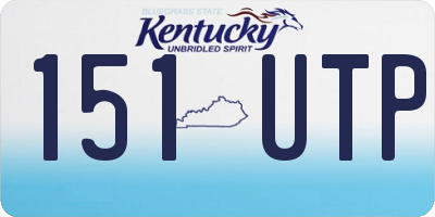 KY license plate 151UTP
