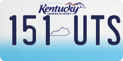 KY license plate 151UTS