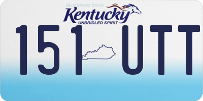 KY license plate 151UTT
