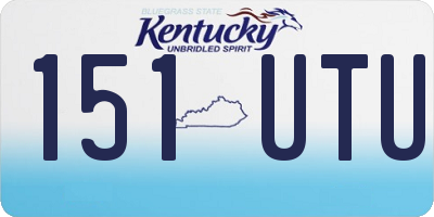 KY license plate 151UTU