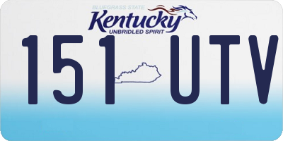 KY license plate 151UTV