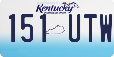 KY license plate 151UTW