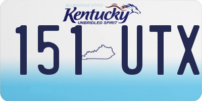KY license plate 151UTX