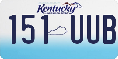 KY license plate 151UUB