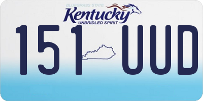 KY license plate 151UUD