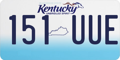 KY license plate 151UUE