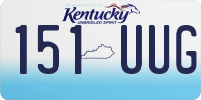 KY license plate 151UUG