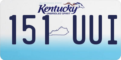 KY license plate 151UUI