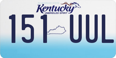 KY license plate 151UUL