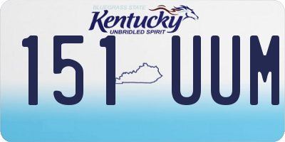 KY license plate 151UUM