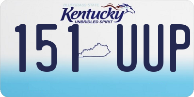 KY license plate 151UUP