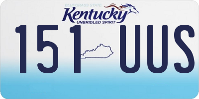 KY license plate 151UUS