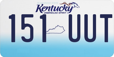 KY license plate 151UUT
