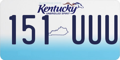 KY license plate 151UUU