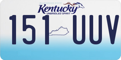 KY license plate 151UUV