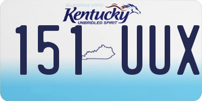 KY license plate 151UUX