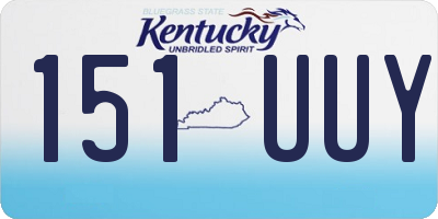 KY license plate 151UUY