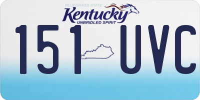 KY license plate 151UVC