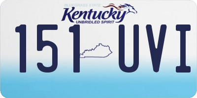 KY license plate 151UVI